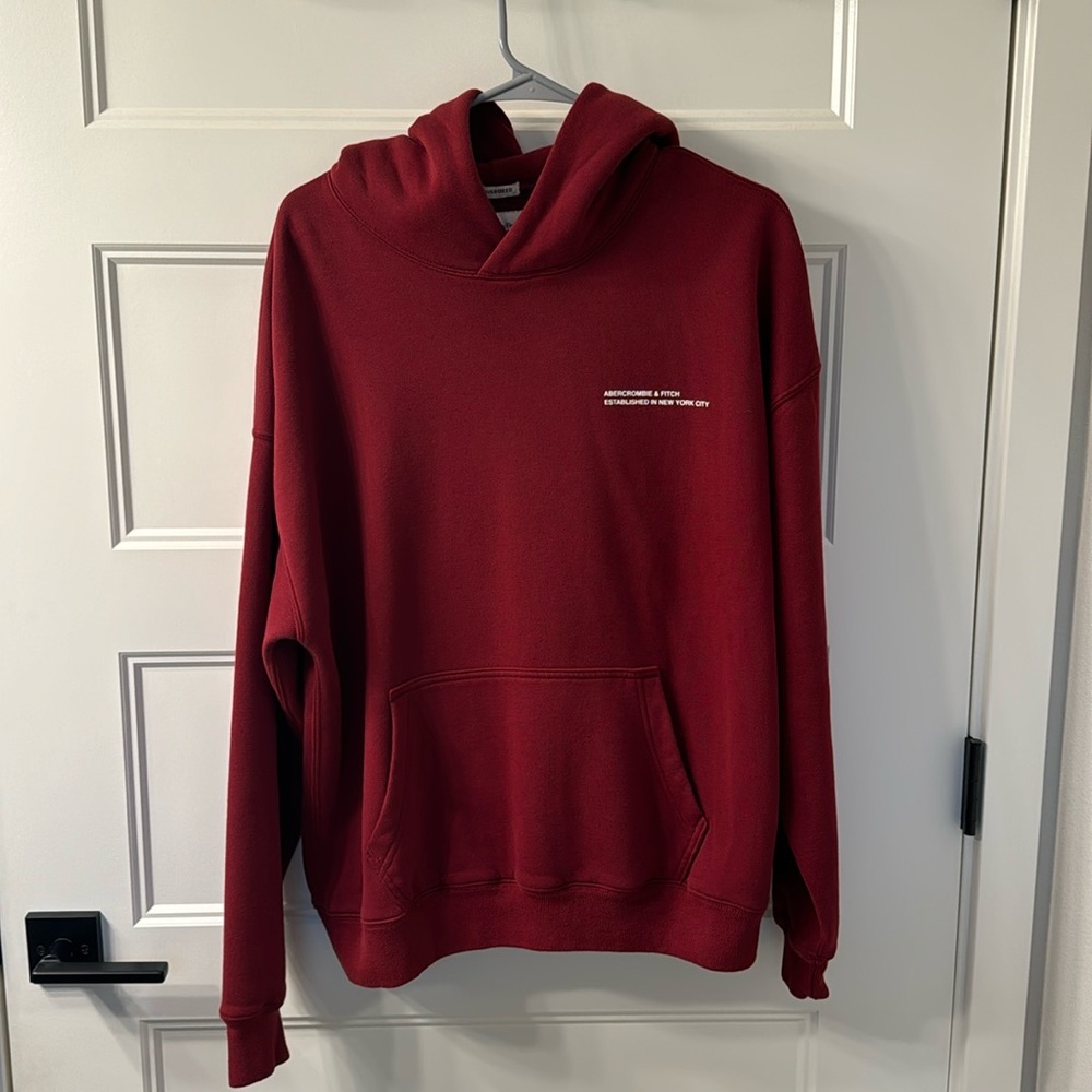 Mens Abercrombie & Fitch Hoodie, Size Medium, Red
